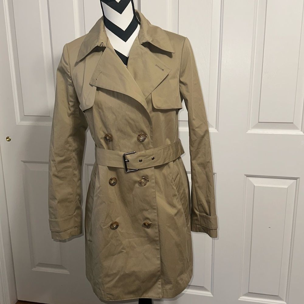 VINCE Belted Mid Length Trench Coat